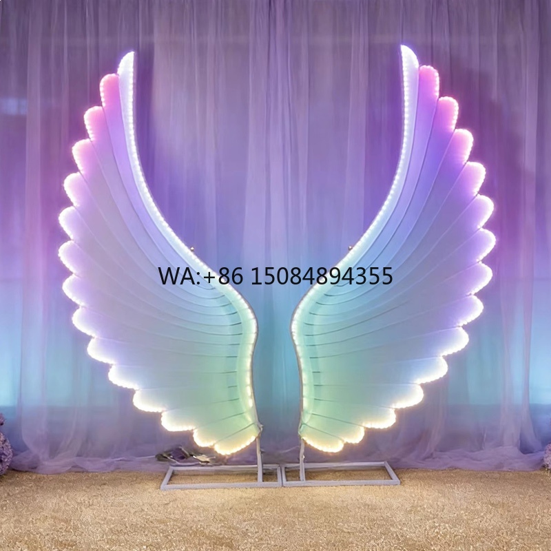 Neon Sign Party - Glowing Angel Wings Light Props Color