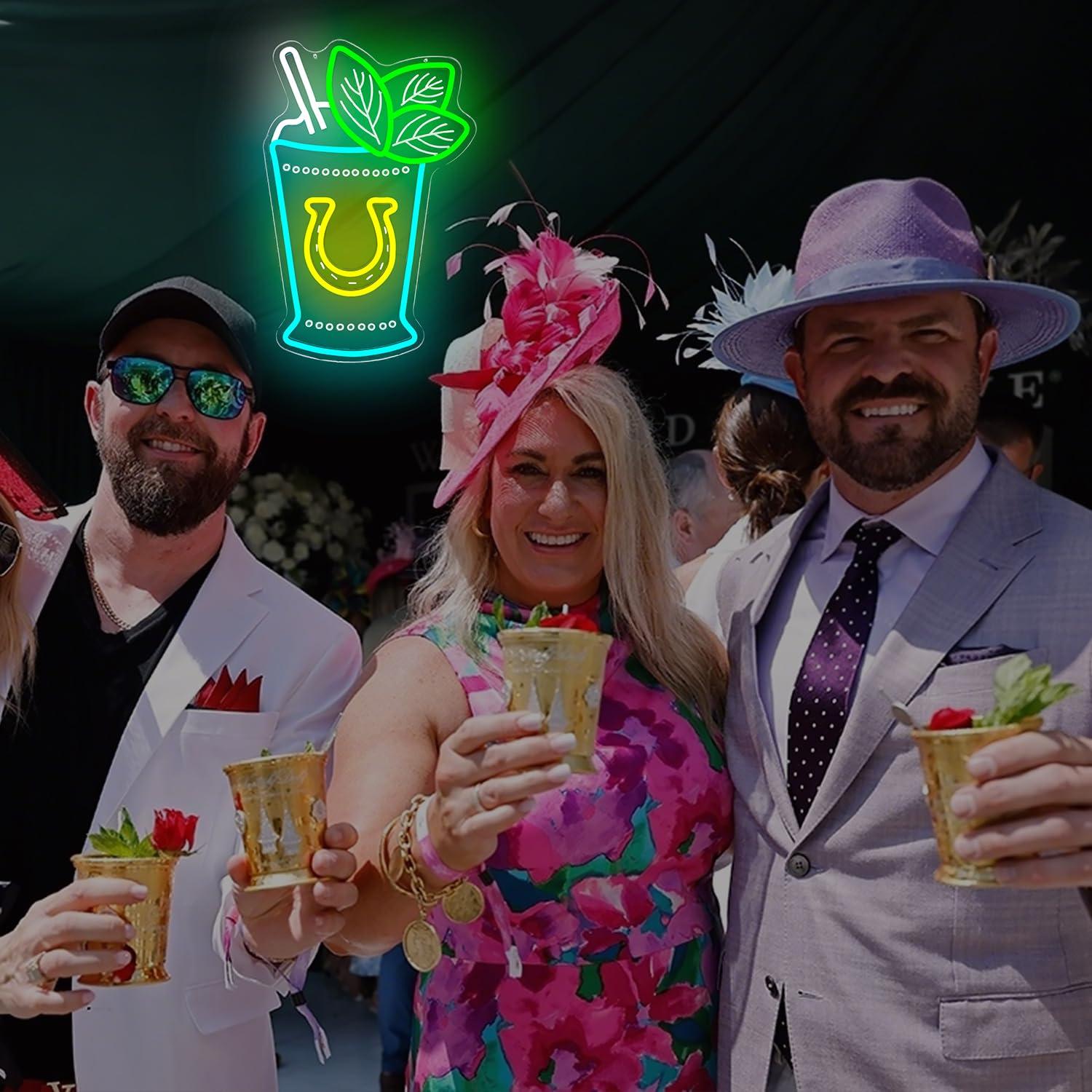 Mint Julep Cocktail Neon Sign  - Neon Sign Party 评论和价格