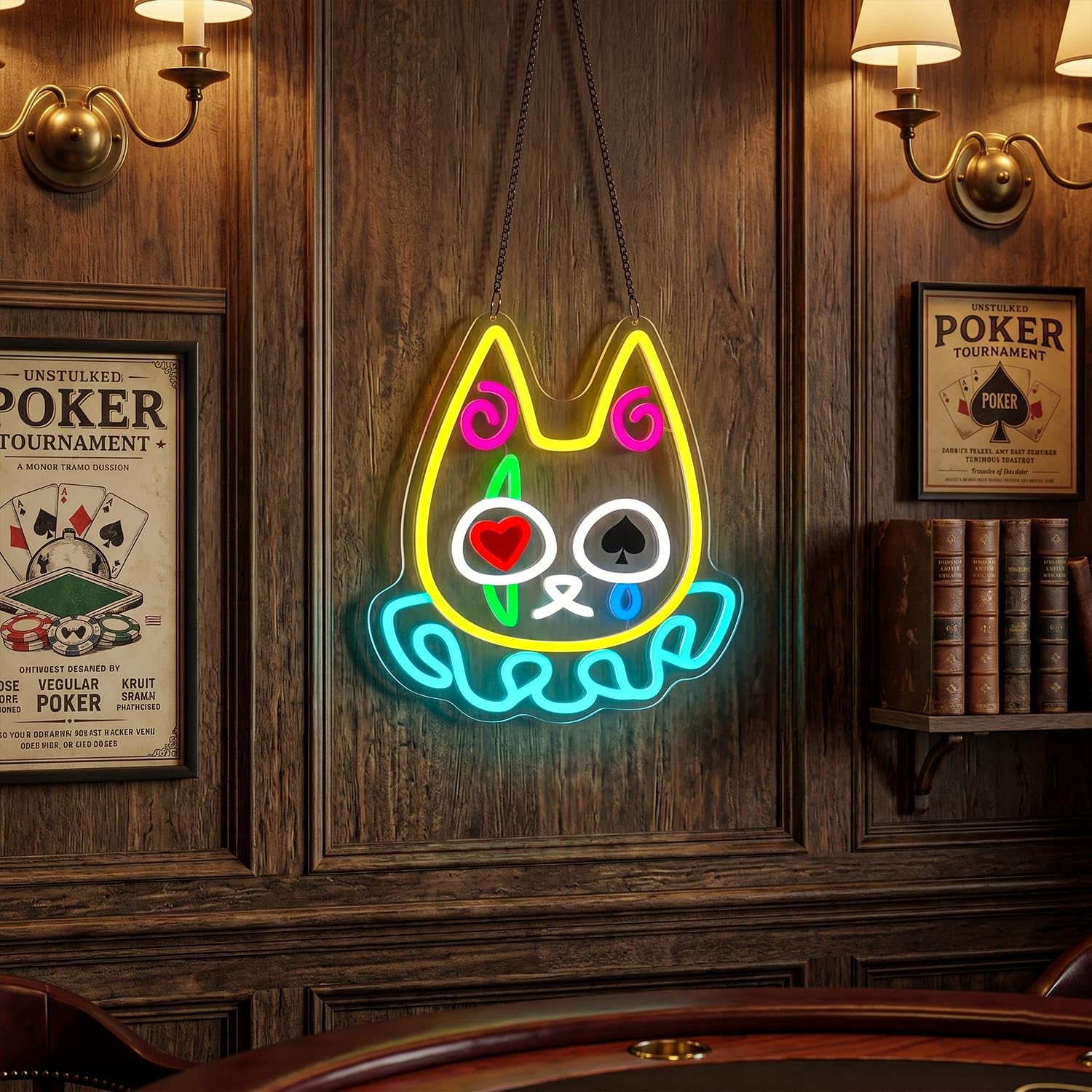 Clown Cat LED Neon Sign USB 5V - Neon Sign Party 评论和价格