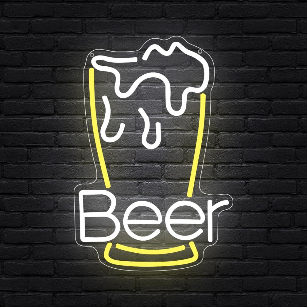 Beer Neon Sign USB Dimmable LE - Neon Sign Party 评论和价格