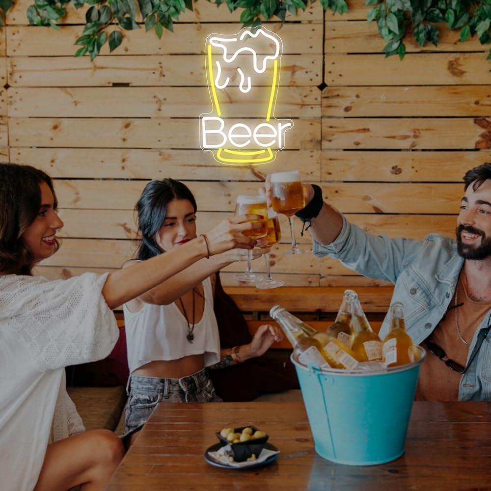 Beer Neon Sign USB Dimmable LE - Neon Sign Party 评论和价格