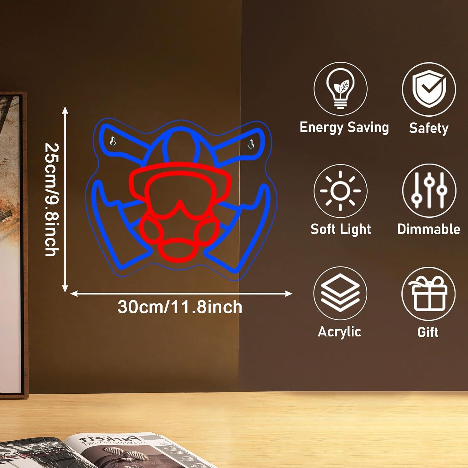 Firefighter Gas Mask Neon Sign - Neon Sign Party 评论和价格