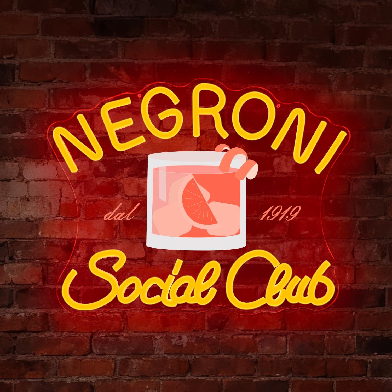 Negroni Social Club Neon Sign  - Neon Sign Party 评论和价格