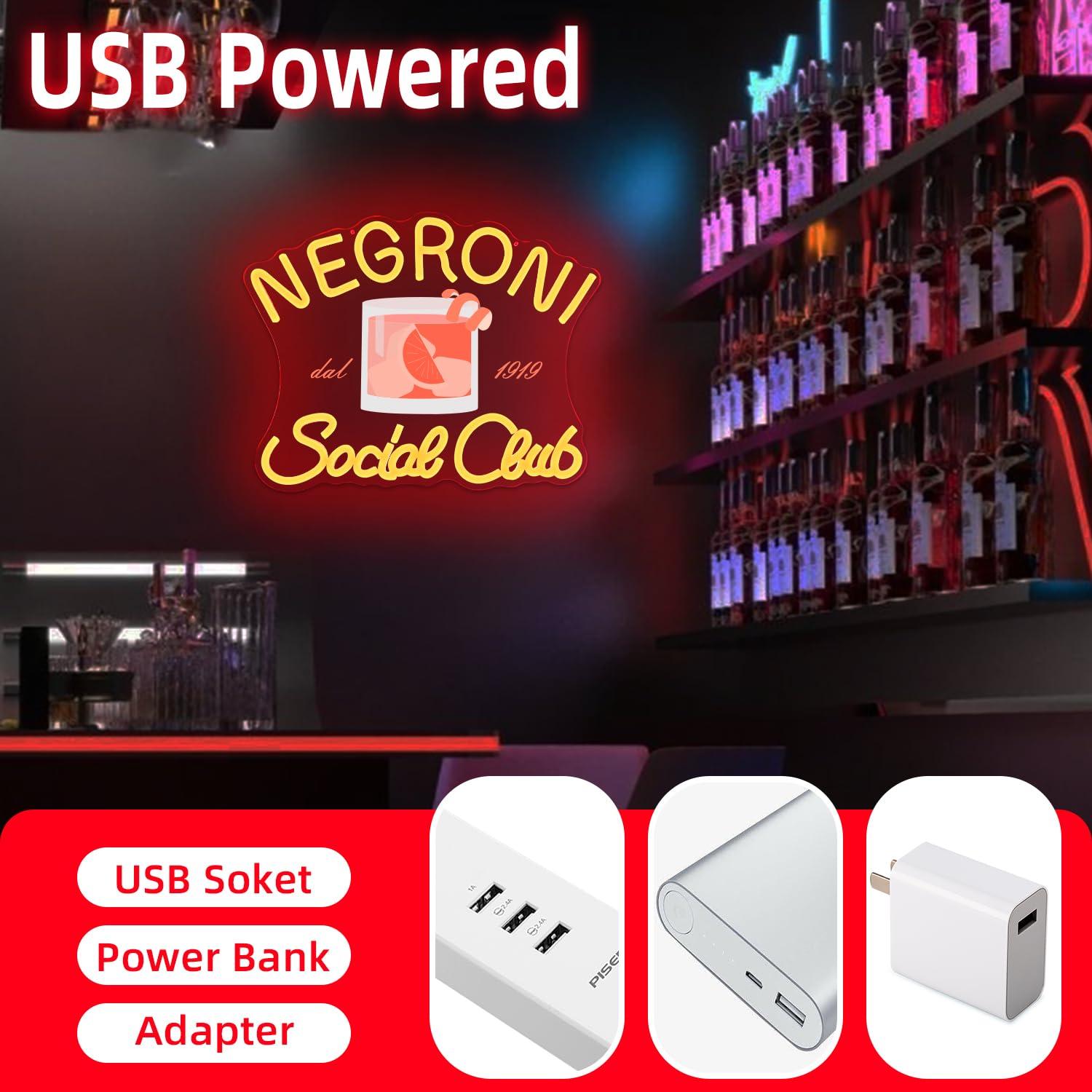 Negroni Social Club Neon Sign  - Neon Sign Party 评论和价格
