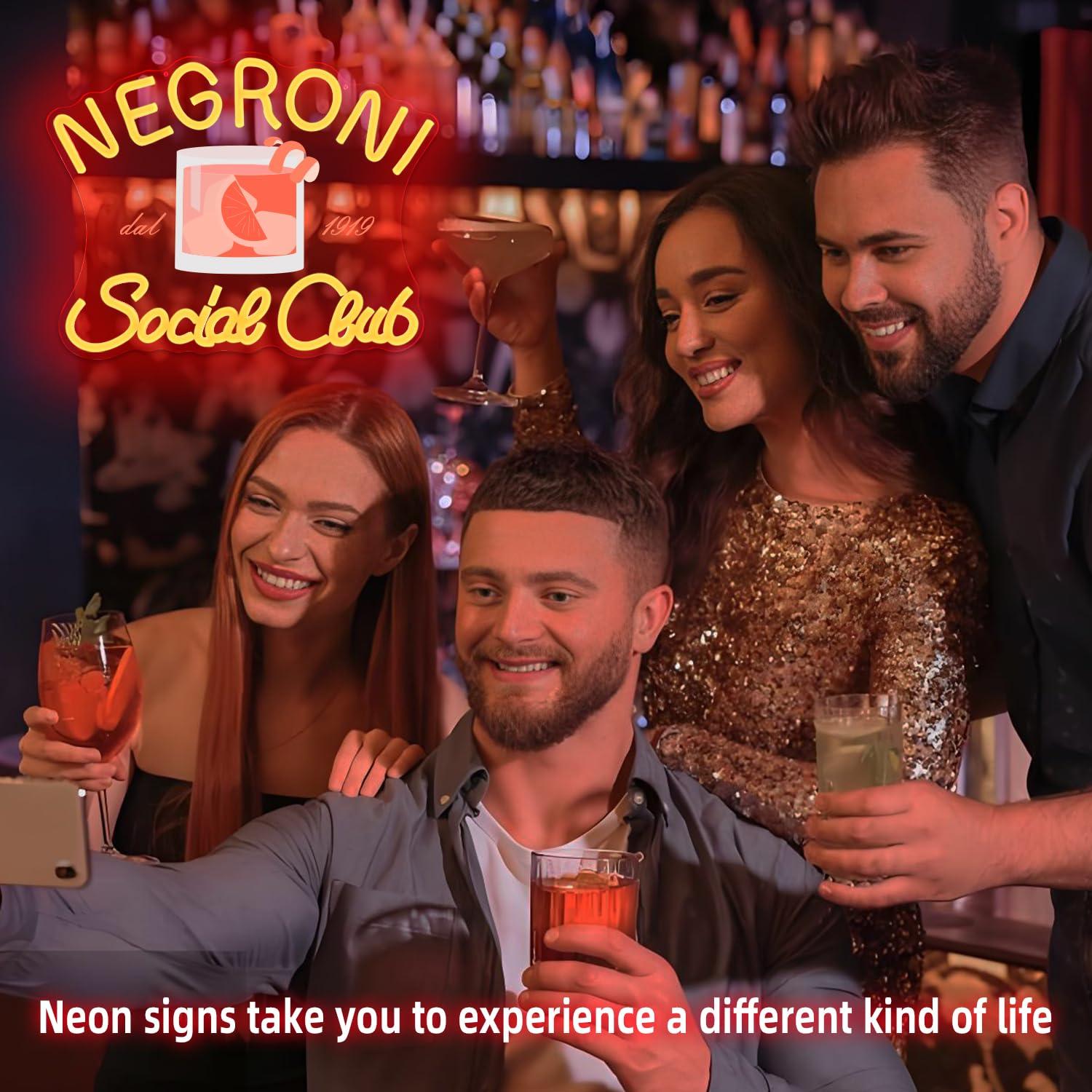 Negroni Social Club Neon Sign  - Neon Sign Party 评论和价格