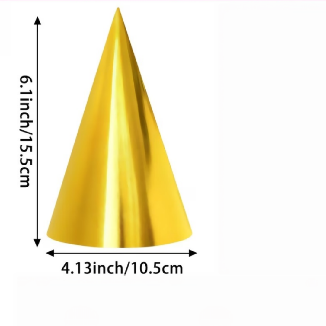 10pcs Colorful Metallic Foil B - Party Hat Cone 评论和价格