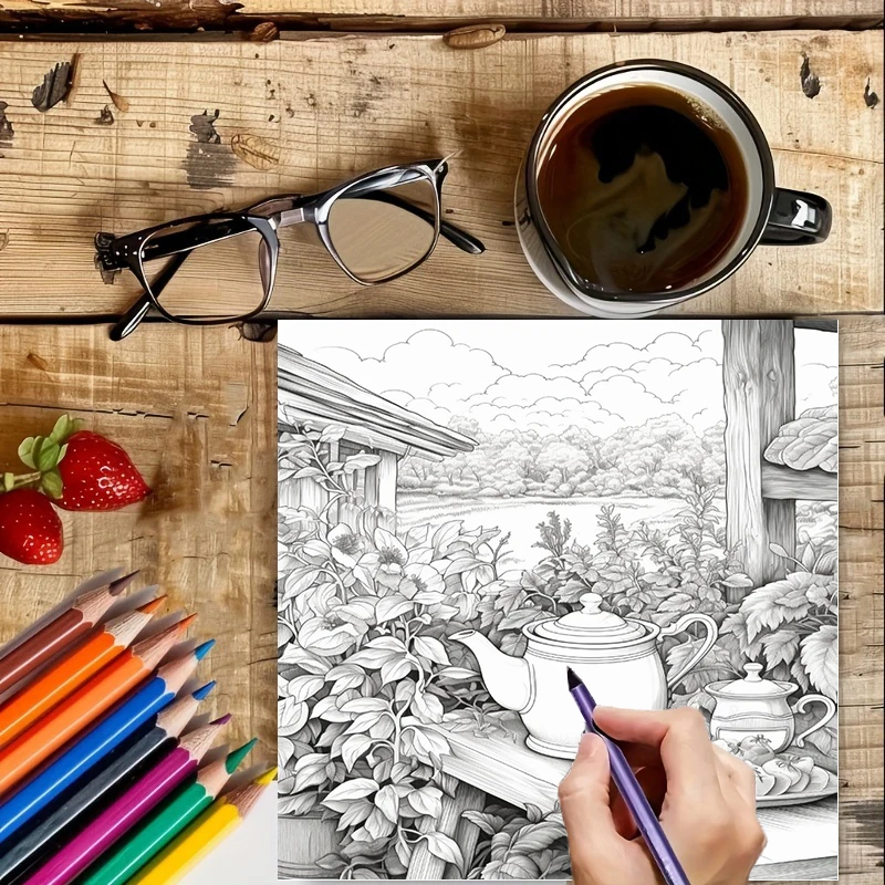 Tea In The Gardens Coloring Bo - Supply Event 评论和价格